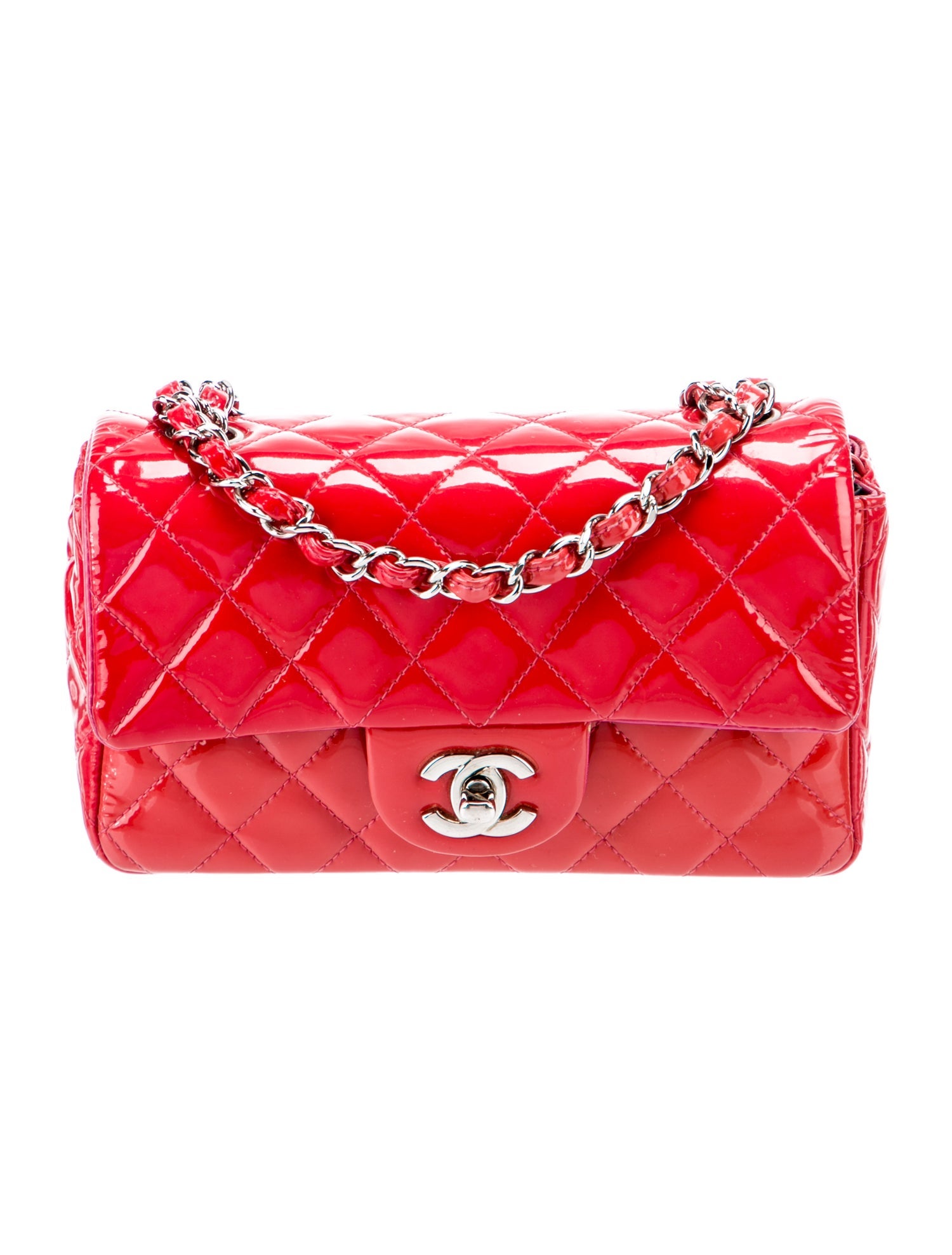 Chanel Classic Patent Rectangular Mini Flap Bag